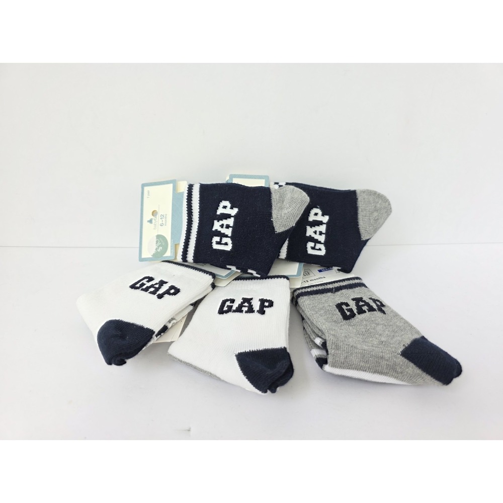 Baby Gap toddler baby socks NEW 6-12‎ Months lot of 5 grey